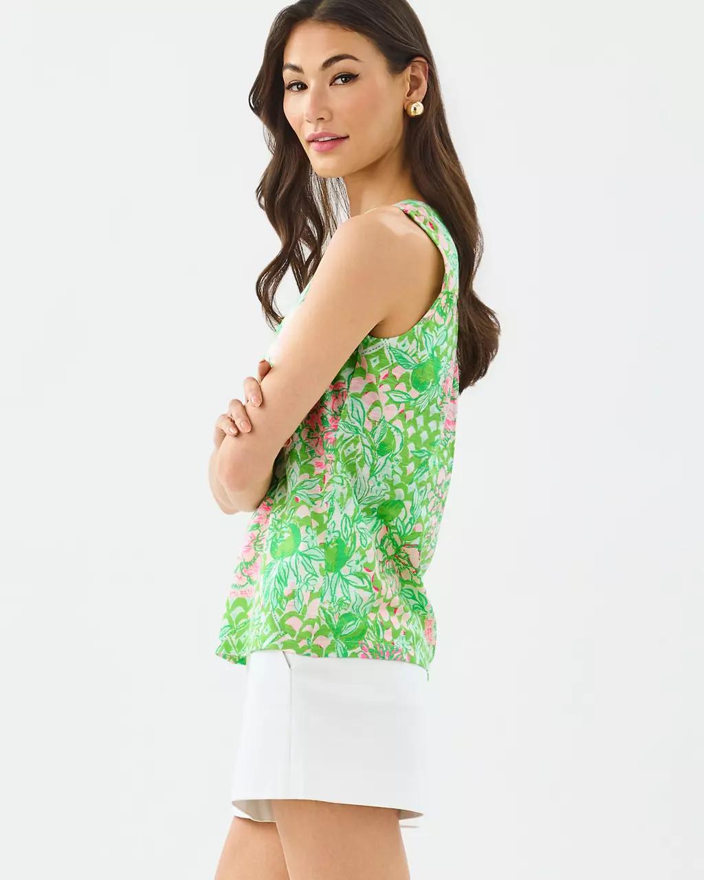 Lilly Pulitzer - Dev Top - Fauna Green