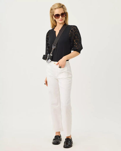 Lilly Pulitzer - Ronson Eyelet Knit Top - Noir