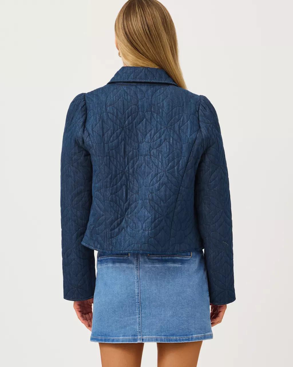 Lilly Pulitzer - Peyser Quilted Denim Jacket - Dark Wash