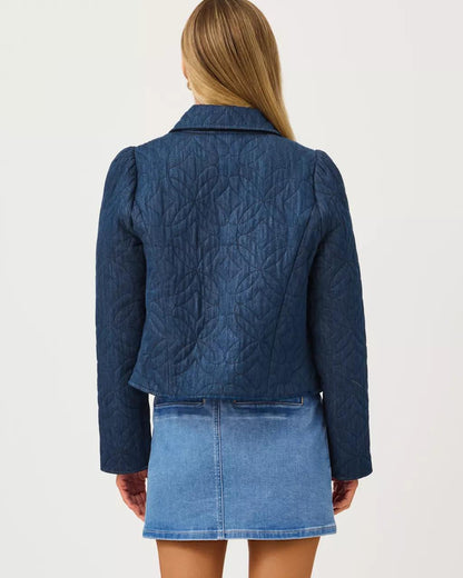 Lilly Pulitzer - Peyser Quilted Denim Jacket - Dark Wash