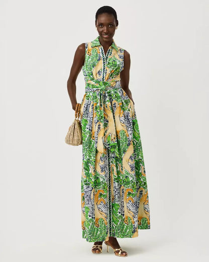 Lilly Pulitzer - Marria Stretch Maxi Shirtdress - Multi