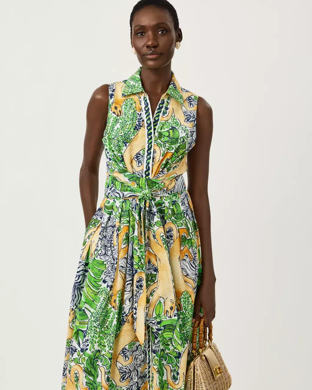 Lilly Pulitzer - Marria Stretch Maxi Shirtdress - Multi
