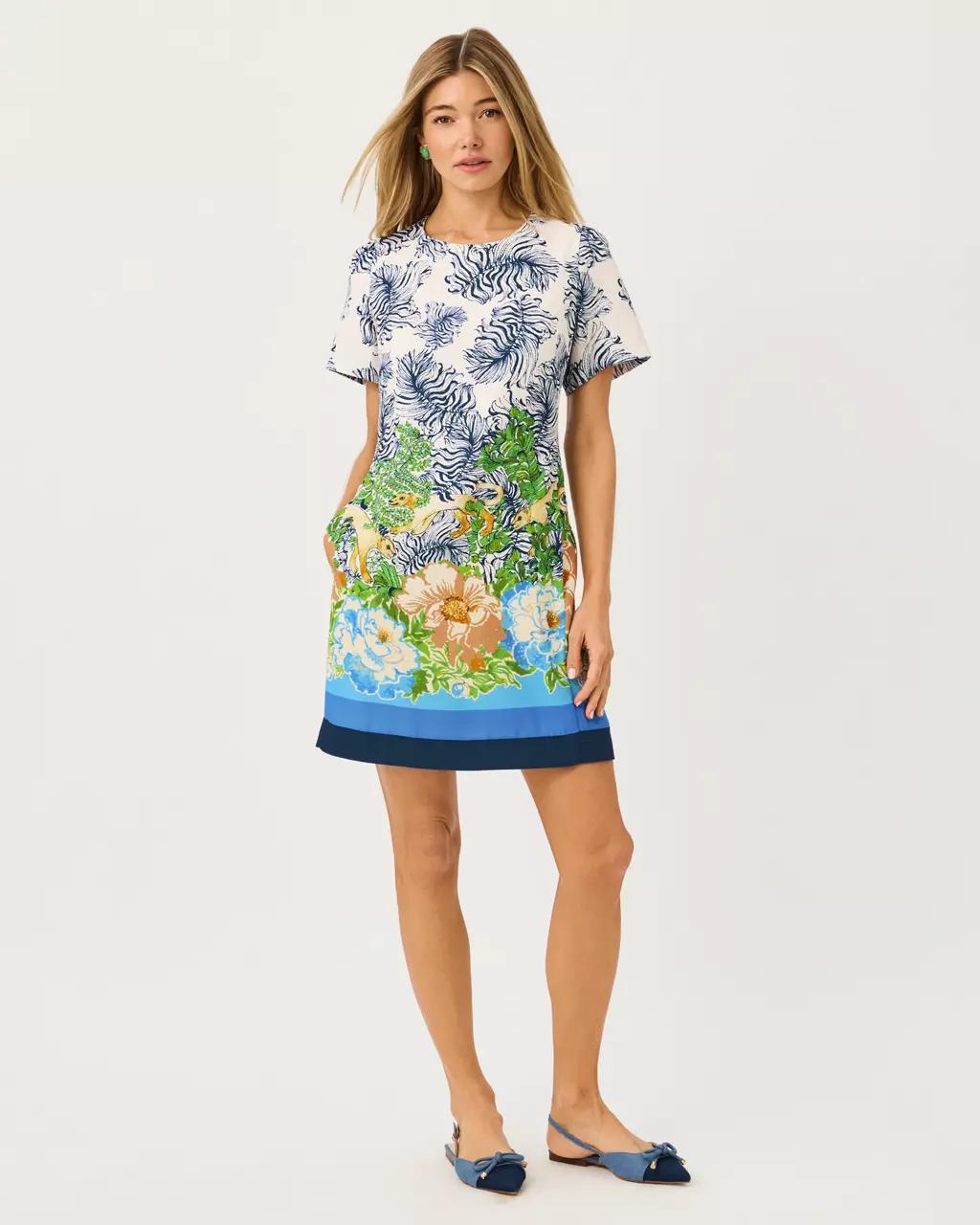 Lilly Pulitzer - Edita Short Sleeve Shift Dress - Rutabaga