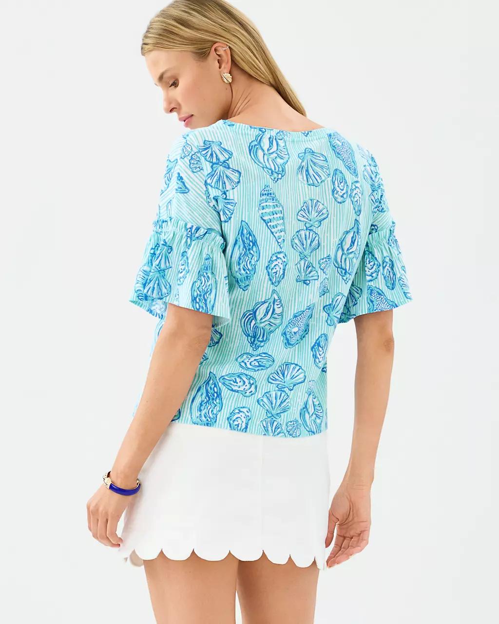 Lilly Pulitzer - Ziva Top - Fresh Water Blue