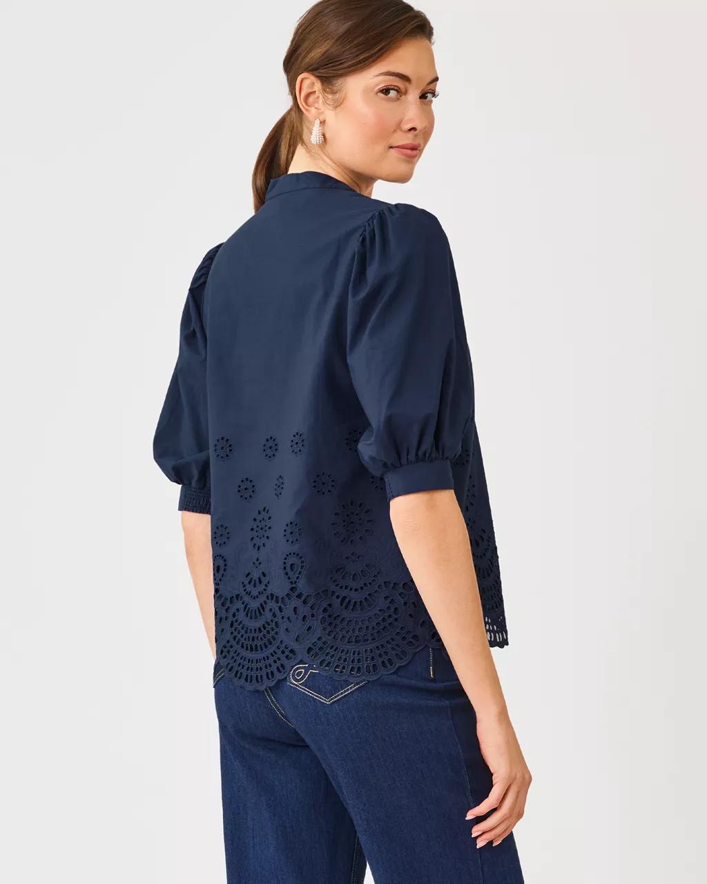 Lilly Pulitzer - Mialeigh Top - Low Tide Navy