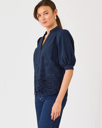Lilly Pulitzer - Mialeigh Top - Low Tide Navy
