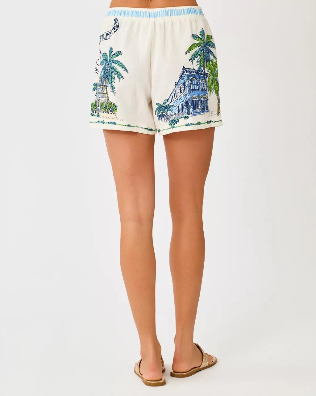 Lilly Pulitzer - 5" Croix Linen Short - Coconut