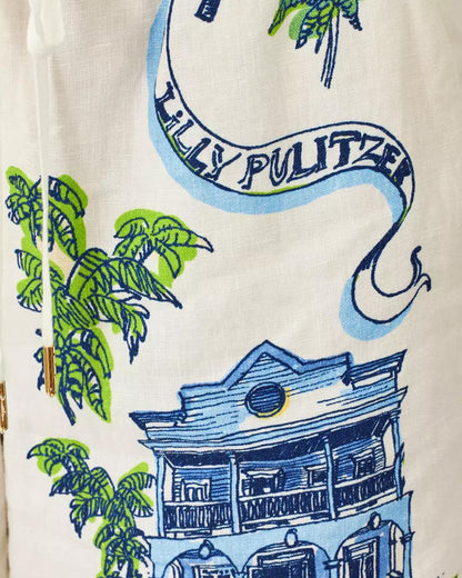 Lilly Pulitzer - 5" Croix Linen Short - Coconut