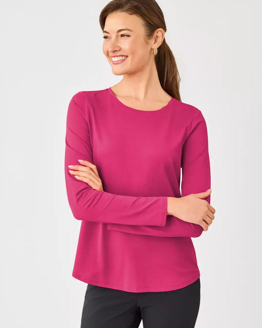 Lilly Pulitzer - UPF 50+ Luxletic Westley Long Sleeve Active Tee - Berry Bouquet