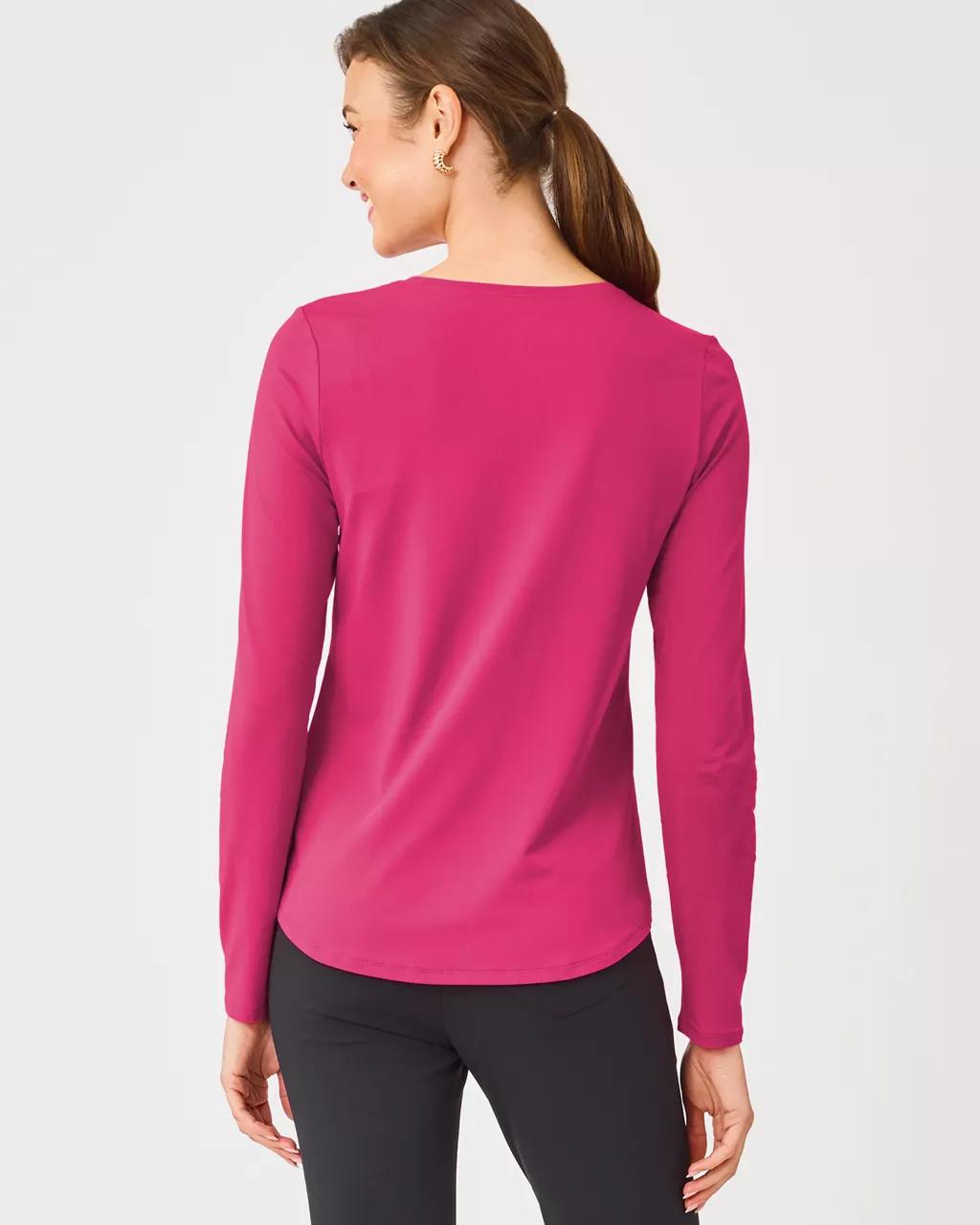 Lilly Pulitzer - UPF 50+ Luxletic Westley Long Sleeve Active Tee - Berry Bouquet