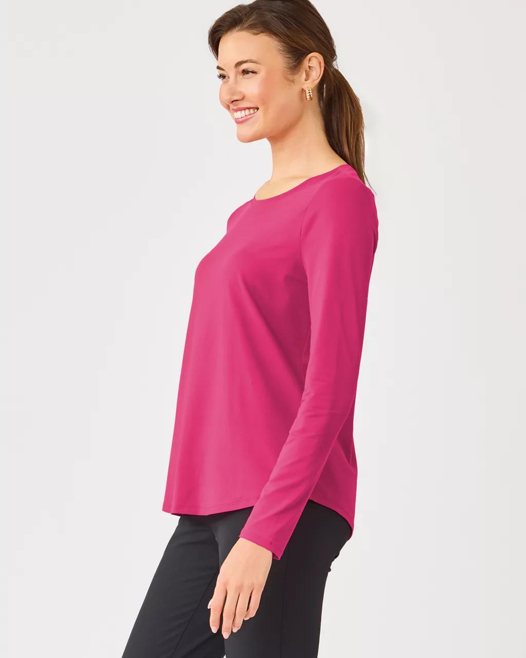 Lilly Pulitzer - UPF 50+ Luxletic Westley Long Sleeve Active Tee - Berry Bouquet