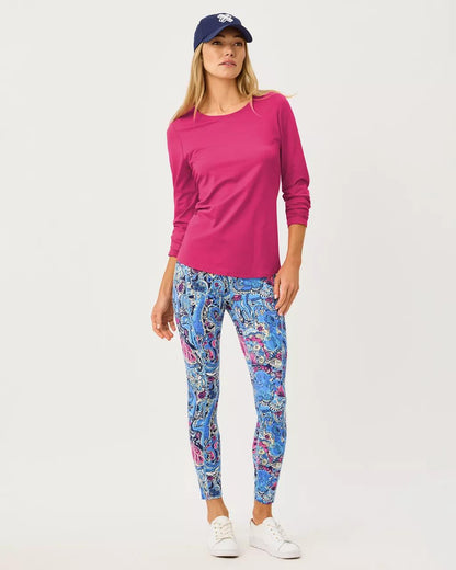 Lilly Pulitzer - UPF 50+ Luxletic Westley Long Sleeve Active Tee - Berry Bouquet