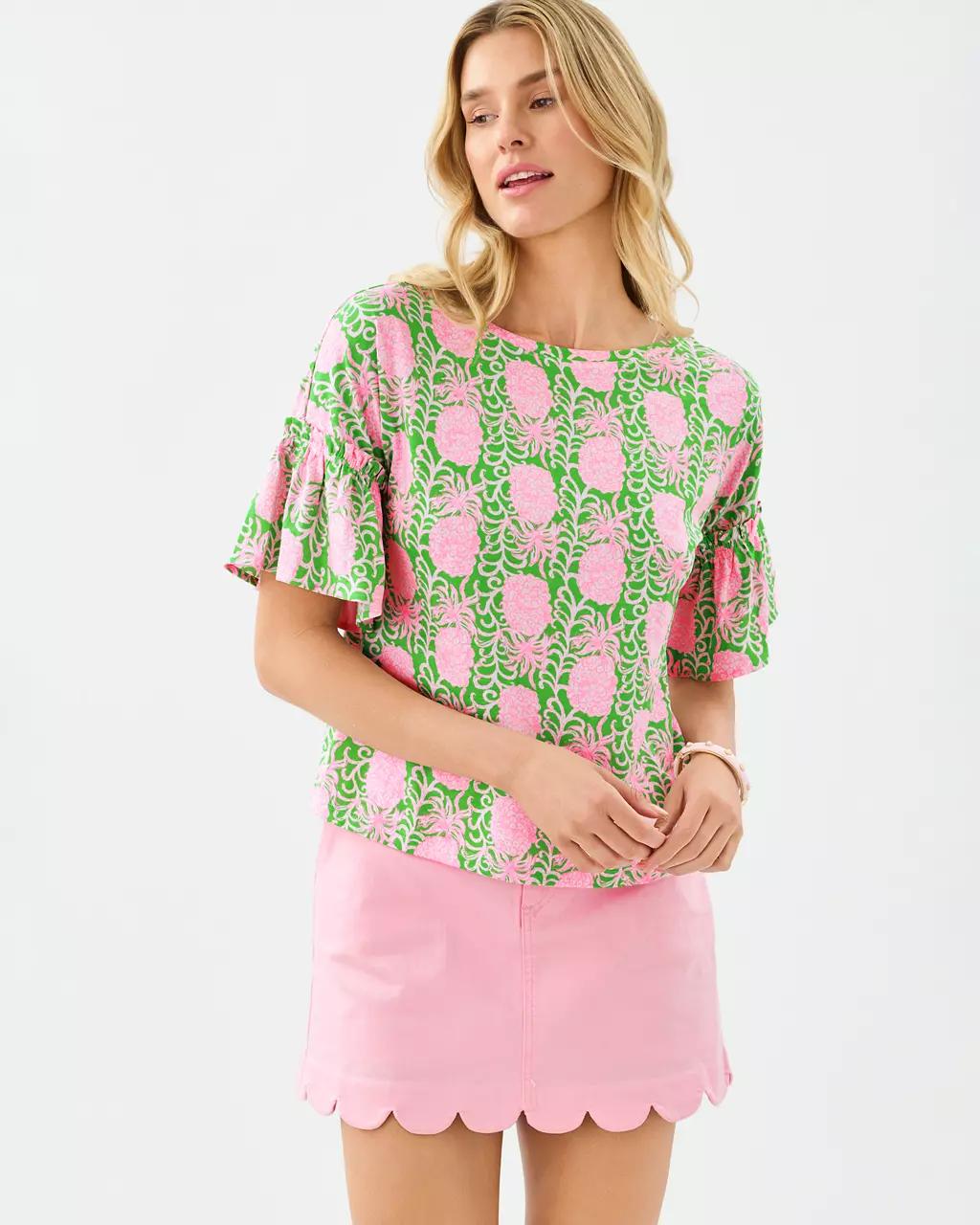 Lilly Pulitzer - Ziva Top - Fauna Green