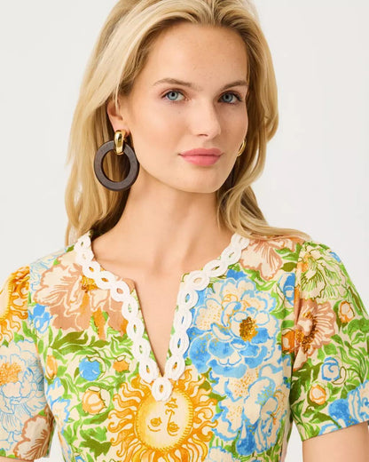 Lilly Pulitzer - Minerva Short Sleeve Stretch Shift Dress - Rutabaga