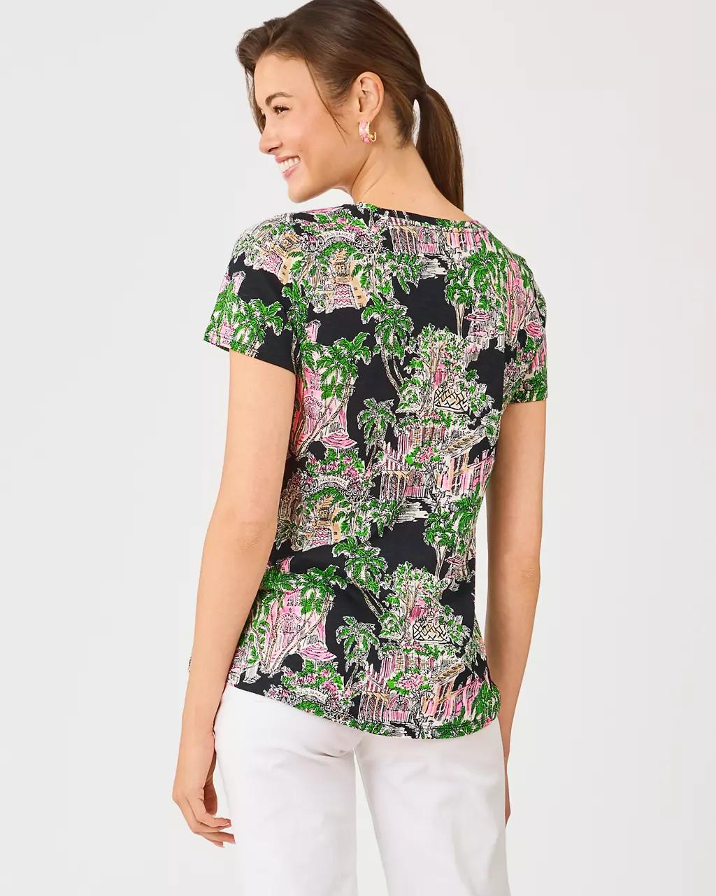 Lilly Pulitzer - Etta Scoop Neck Top - Onyx