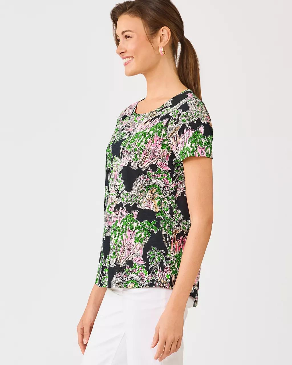 Lilly Pulitzer - Etta Scoop Neck Top - Onyx