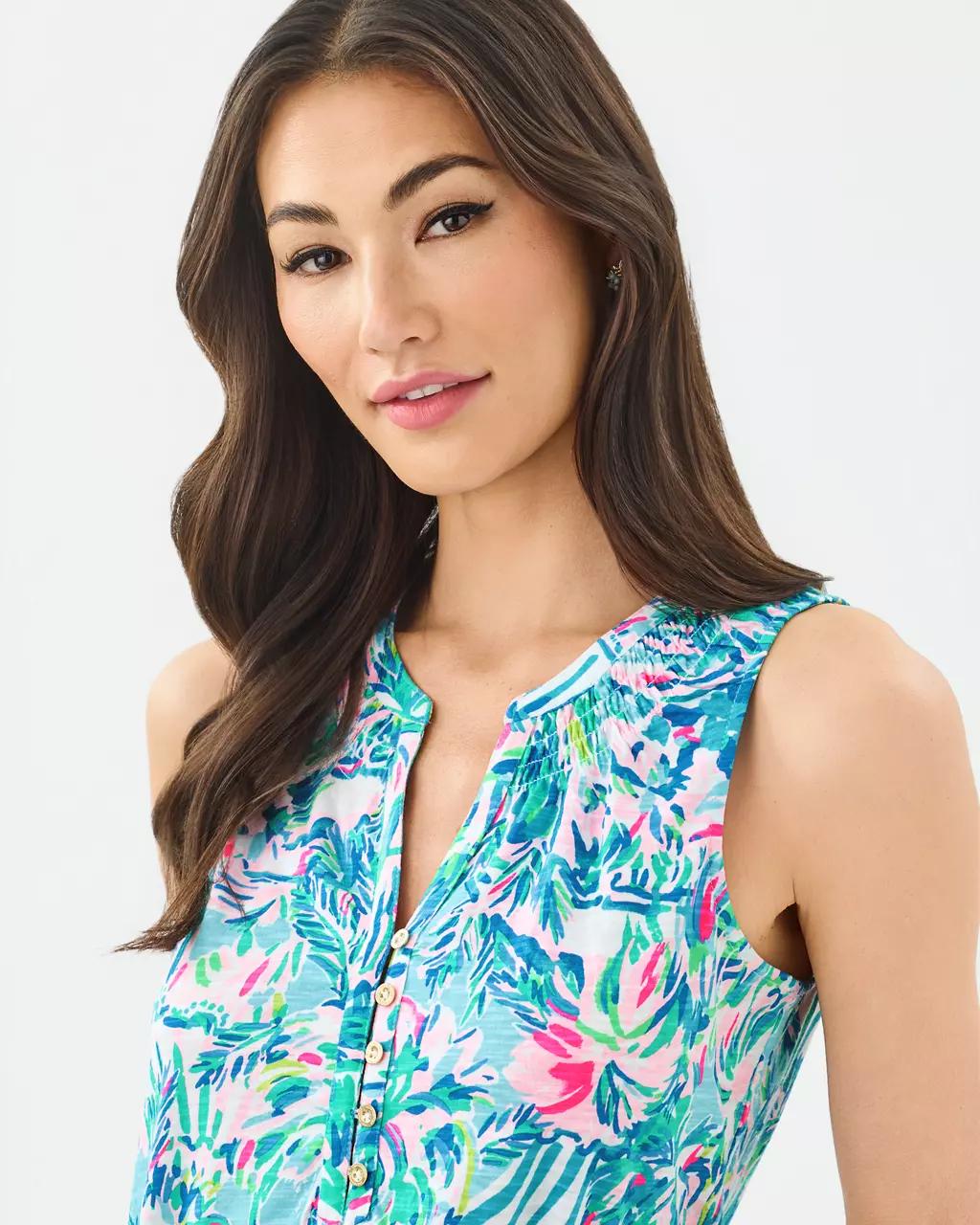 Lilly Pulitzer - Essie Tank Top - Blue Ibiza