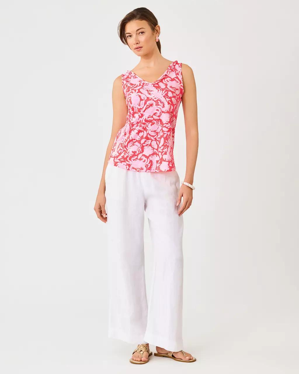 Lilly Pulitzer - Gigi Ruffle Tank Top - Cane Coral