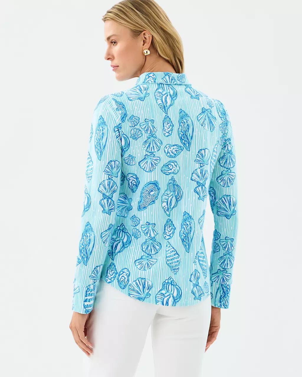 Lilly Pulitzer - UPF 50+ Leona Zip-Up Jacket - Fresh Water Blue