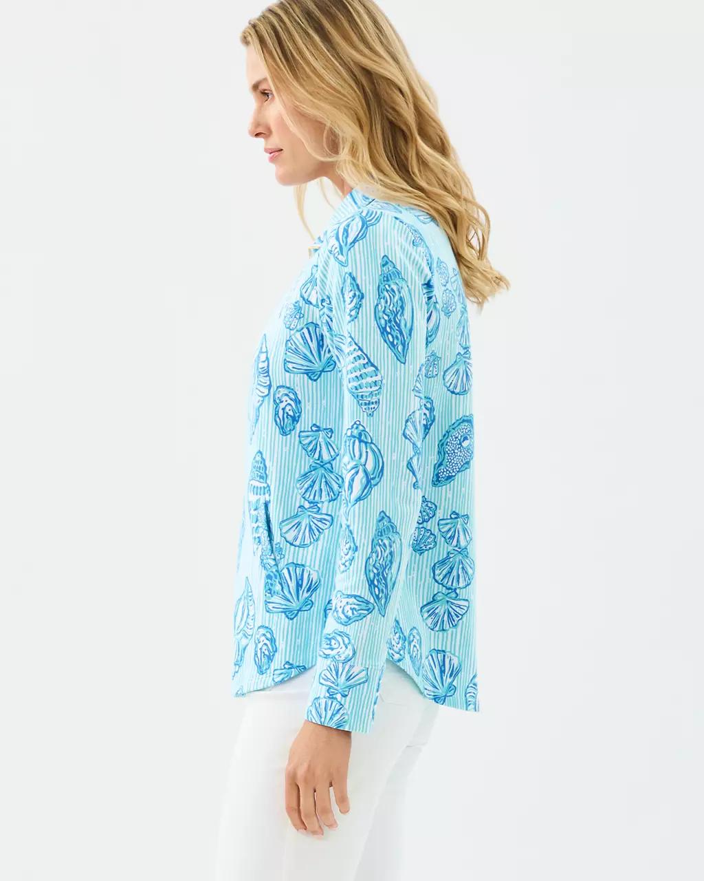 Lilly Pulitzer - UPF 50+ Leona Zip-Up Jacket - Fresh Water Blue