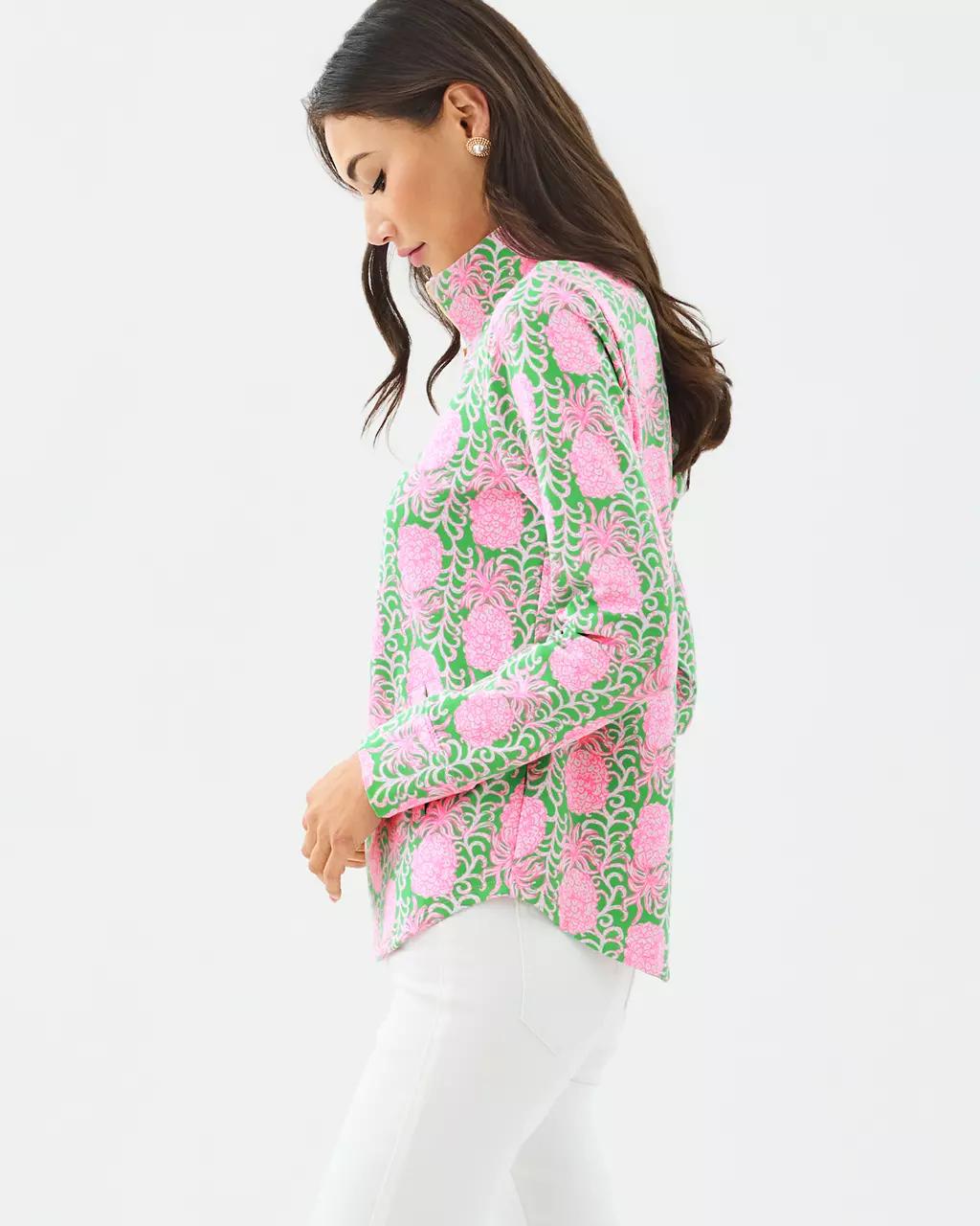 Lilly Pulitzer - UPF 50+ Leona Zip-Up Jacket - Fauna Green