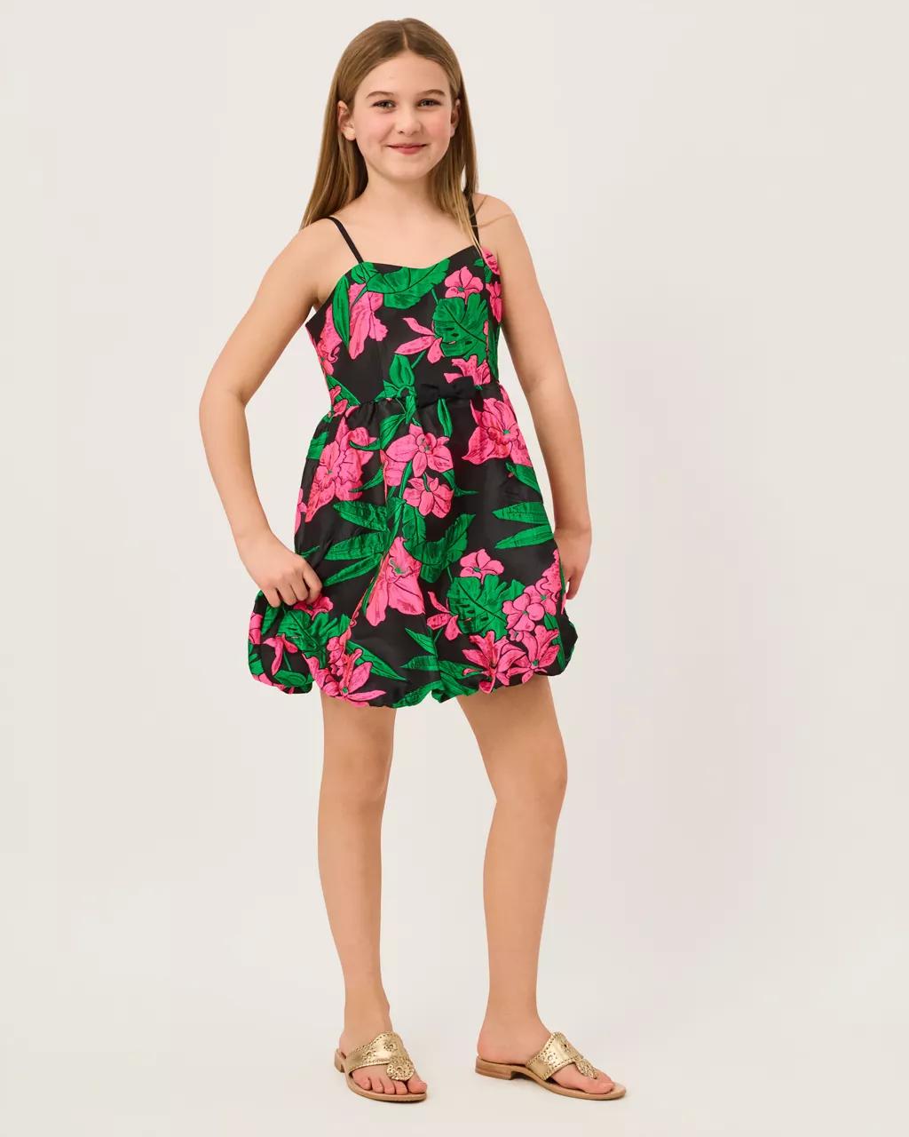 Lilly Pulitzer - Girls Mini Bowman Jacquard Dress - Noir