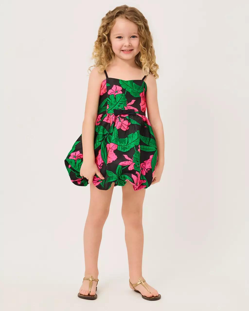 Lilly Pulitzer - Girls Mini Bowman Jacquard Dress - Noir