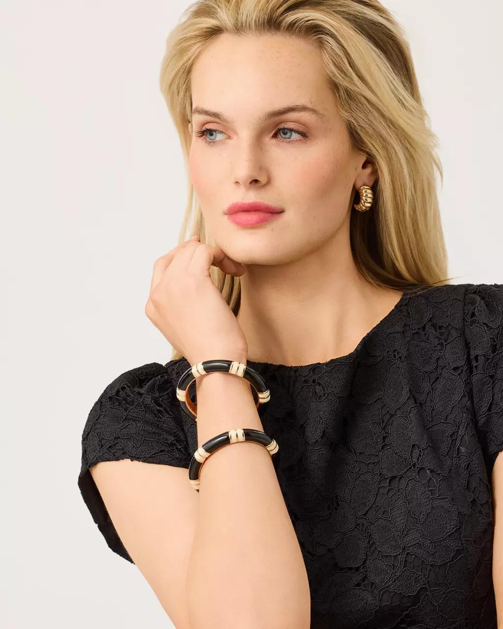 Lilly Pulitzer - Blushing Blooms Bracelet - Noir