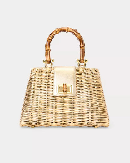 Lilly Pulitzer - Leena Top Handle Bag - Gold Metallic