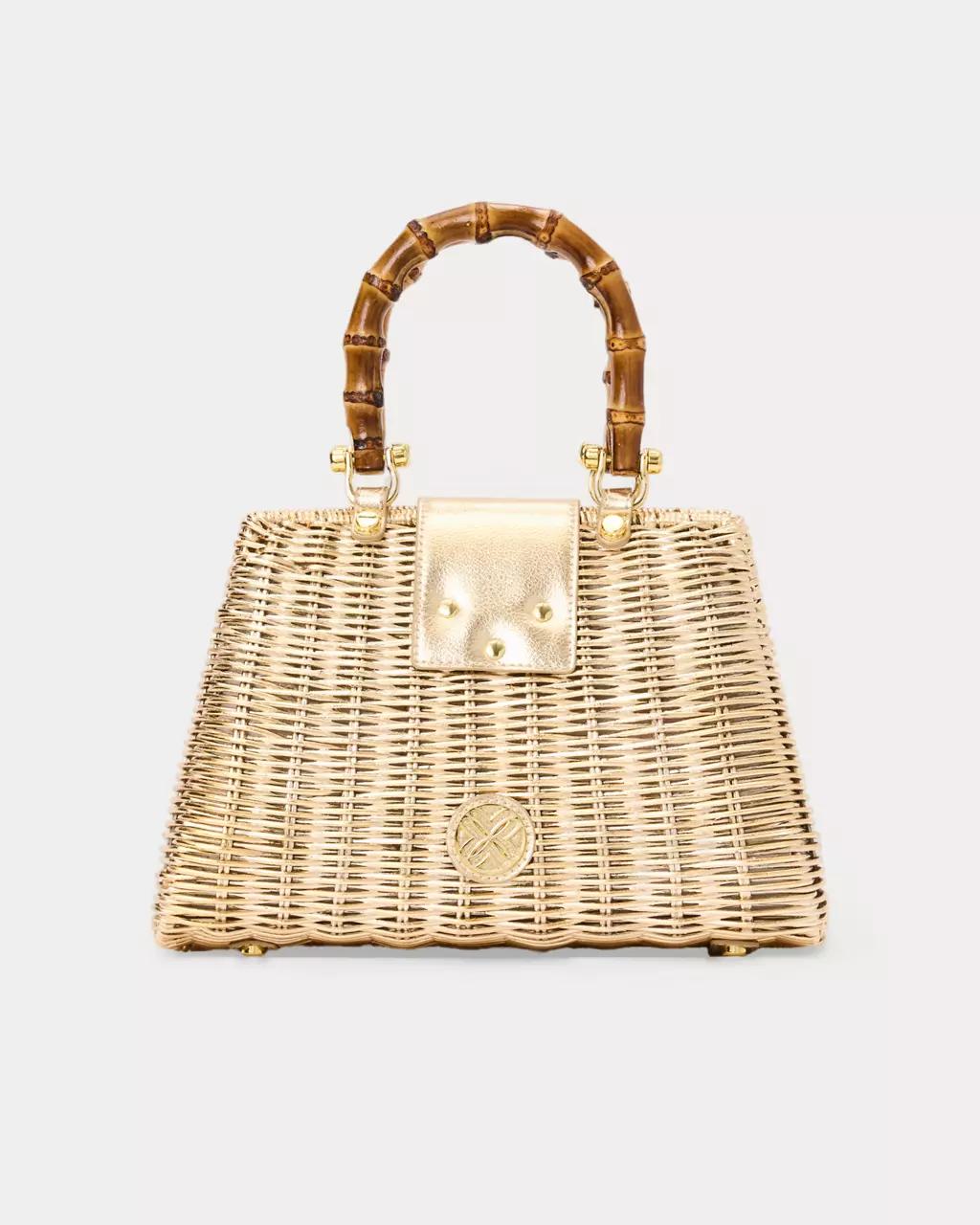 Lilly Pulitzer - Leena Top Handle Bag - Gold Metallic