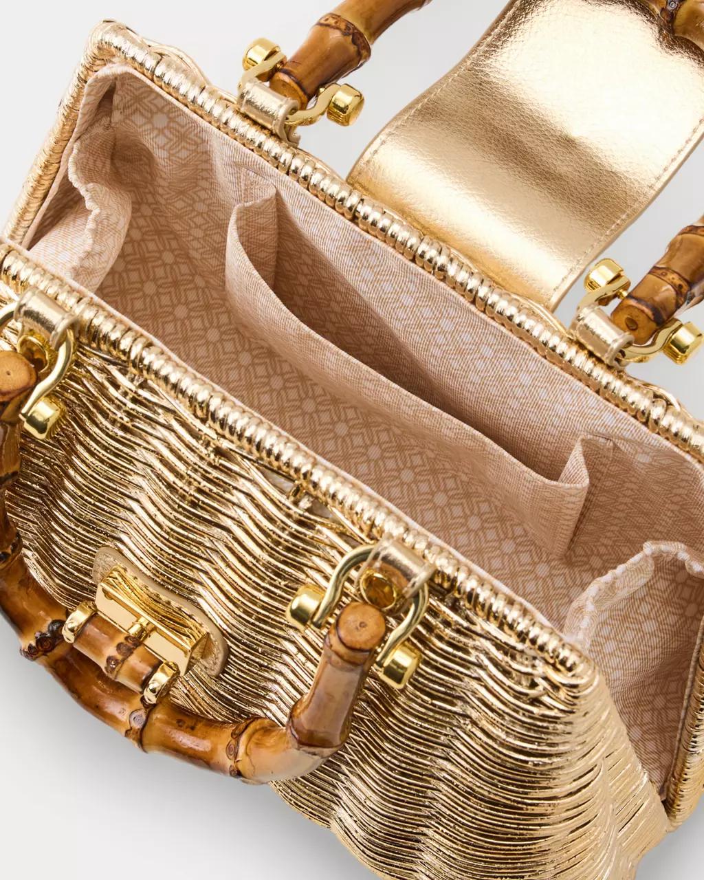 Lilly Pulitzer - Leena Top Handle Bag - Gold Metallic