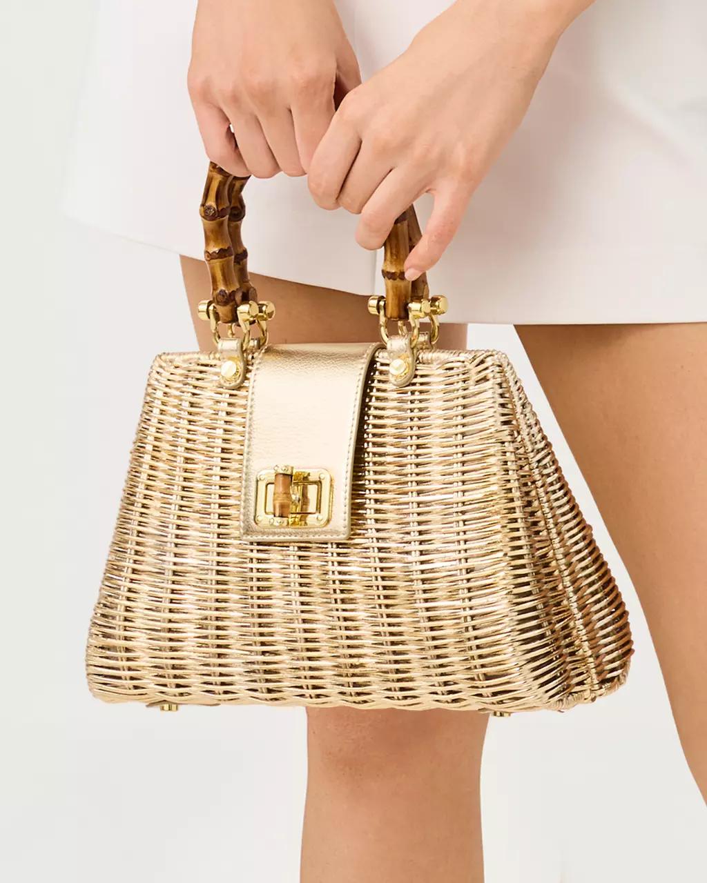 Lilly Pulitzer - Leena Top Handle Bag - Gold Metallic