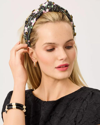 Lilly Pulitzer - Slim Knot Embellished Headband - Onyx