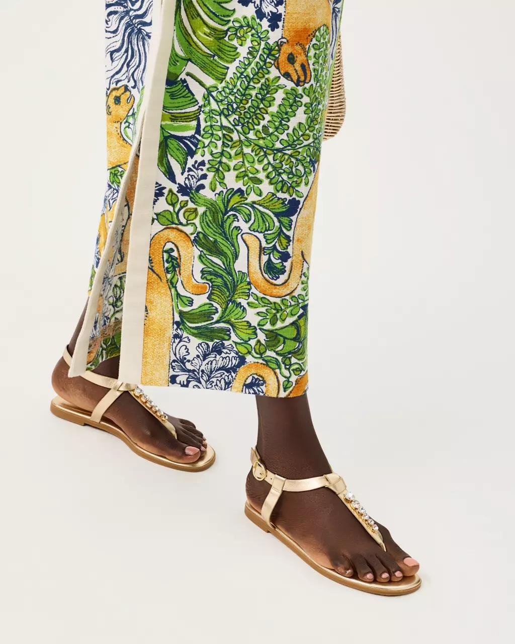 Lilly Pulitzer - Kroix Sandal - Gold Metallic