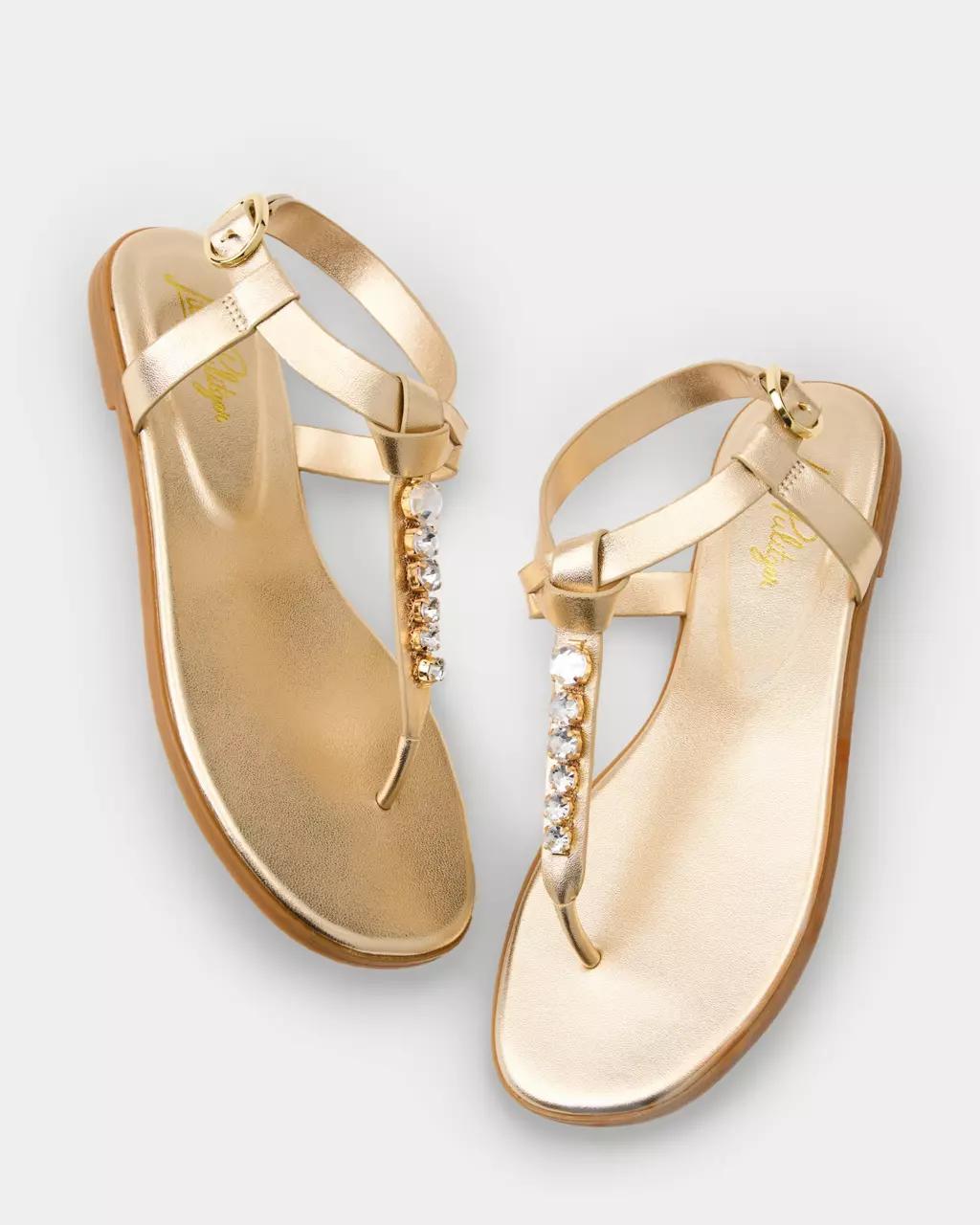 Lilly Pulitzer - Kroix Sandal - Gold Metallic