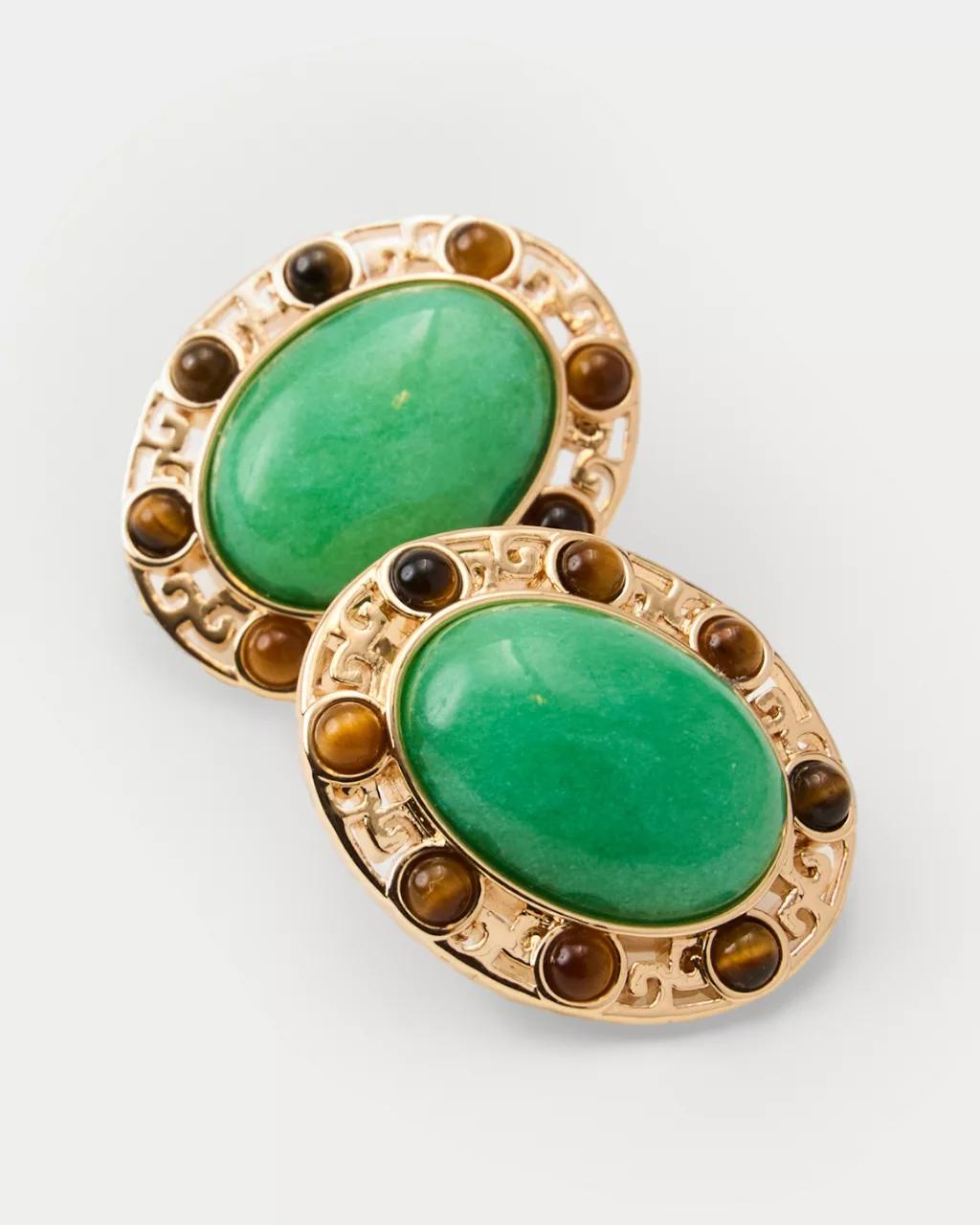 Lilly Pulitzer - Via Palm Earrings - Chateau Green