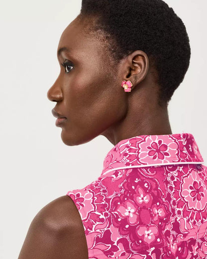 Lilly Pulitzer - Camouflage Catwalk Earrings - Pink Aster