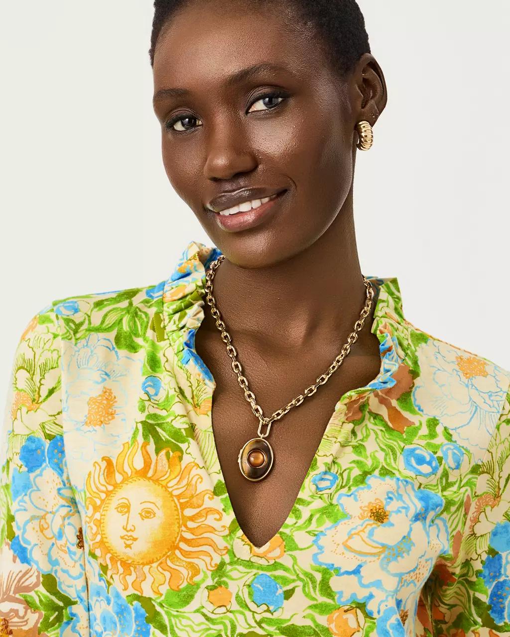 Lilly Pulitzer - Camouflage Catwalk Necklace - Coco Beach
