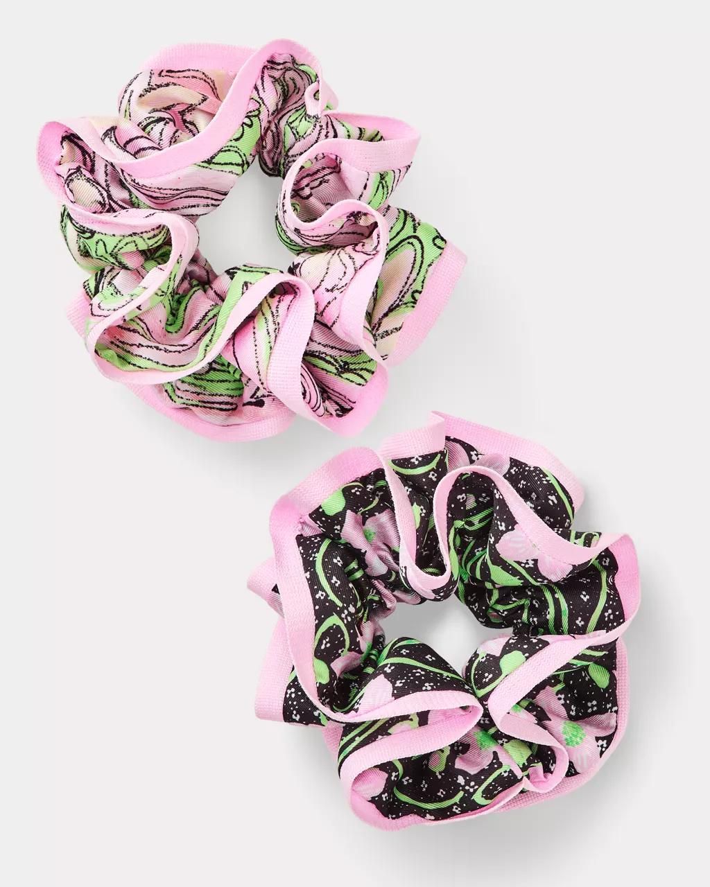 Lilly Pulitzer - Layered Ruffle Scrunchie Set - Onyx