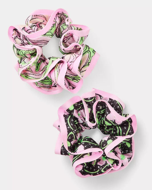 Lilly Pulitzer - Layered Ruffle Scrunchie Set - Onyx