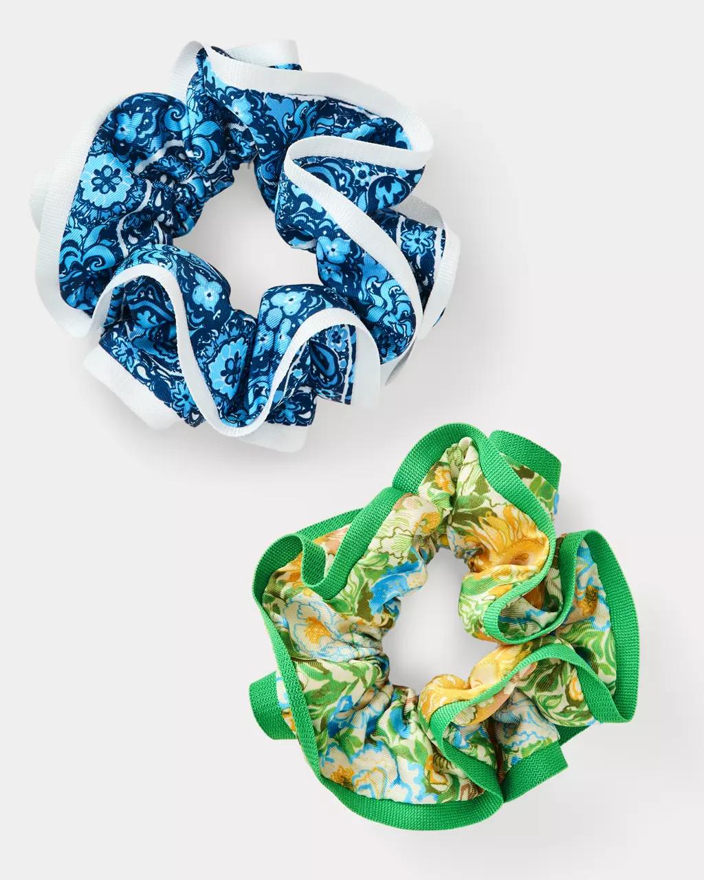 Lilly Pulitzer - Layered Ruffle Scrunchie Set - Rutabaga