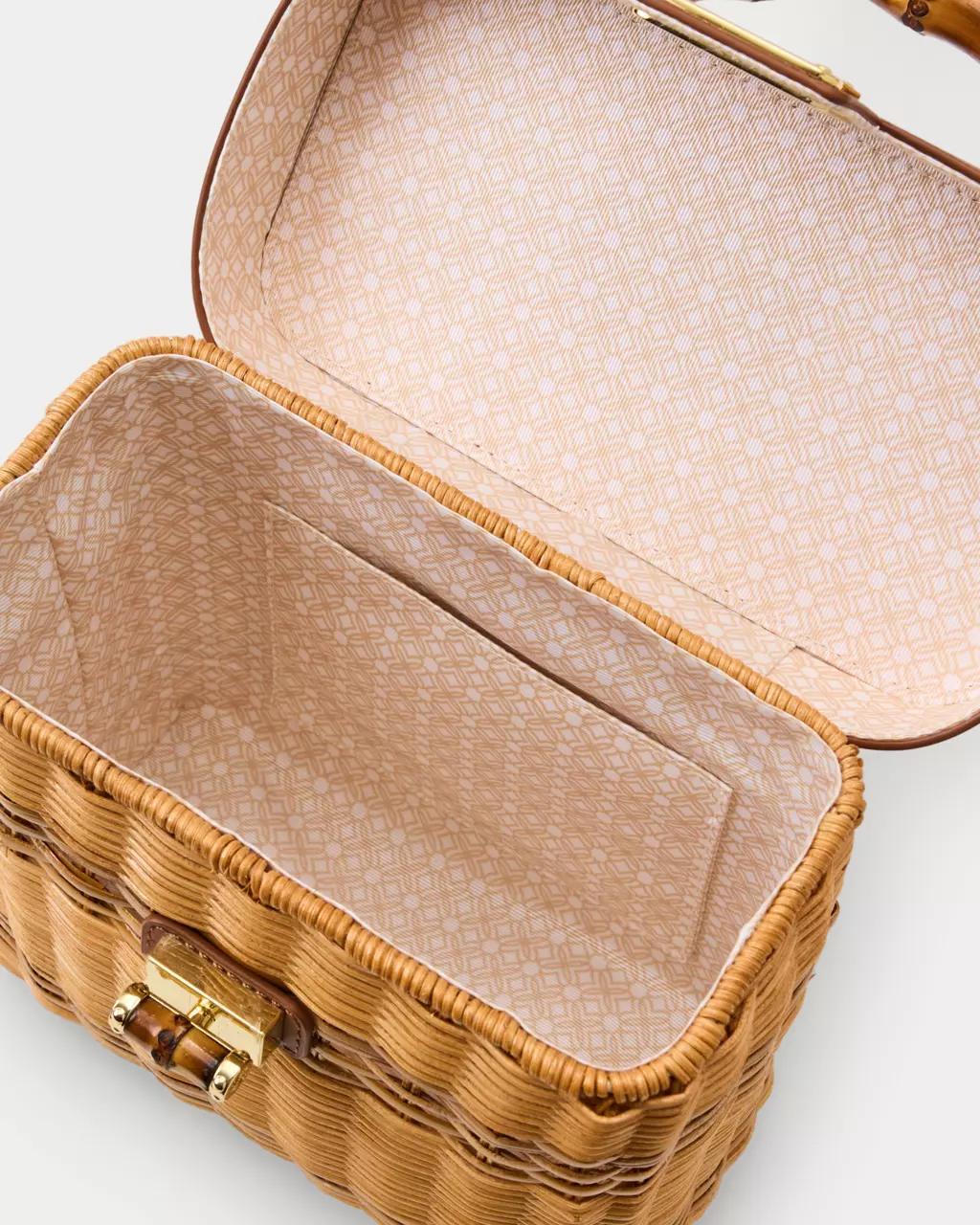 Lilly Pulitzer - Sienna Top Handle Wicker Bag - Honey