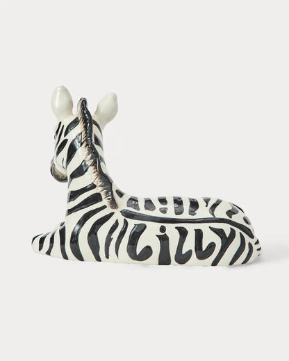 Lilly Pulitzer - Ceramic Zebra Critter - Onyx X Resort White