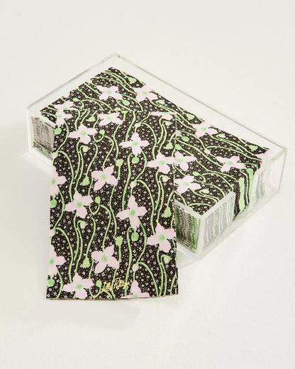Lilly Pulitzer - Dinner Napkins With Holder - Onyx