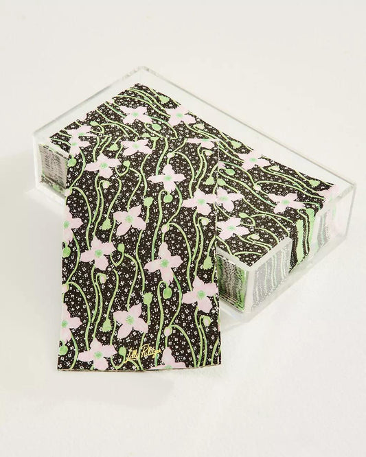 Lilly Pulitzer - Dinner Napkins With Holder - Onyx