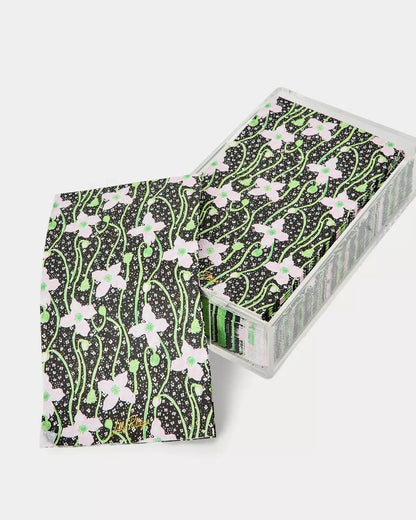 Lilly Pulitzer - Dinner Napkins With Holder - Onyx