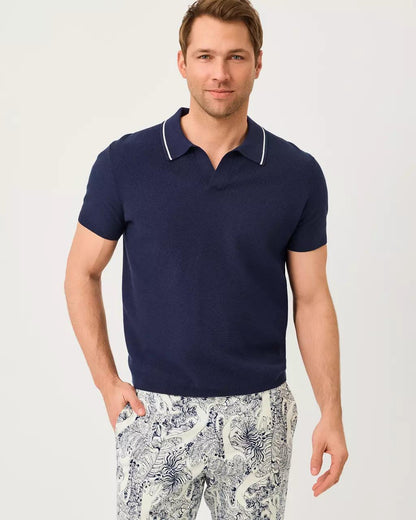 Lilly Pulitzer - Men's Stuff Devonn Polo Sweater - True Navy