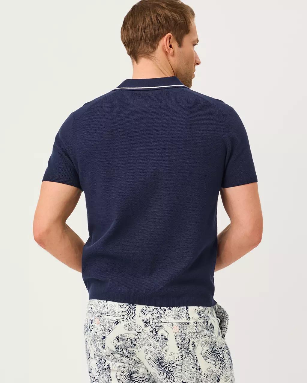 Lilly Pulitzer - Men's Stuff Devonn Polo Sweater - True Navy
