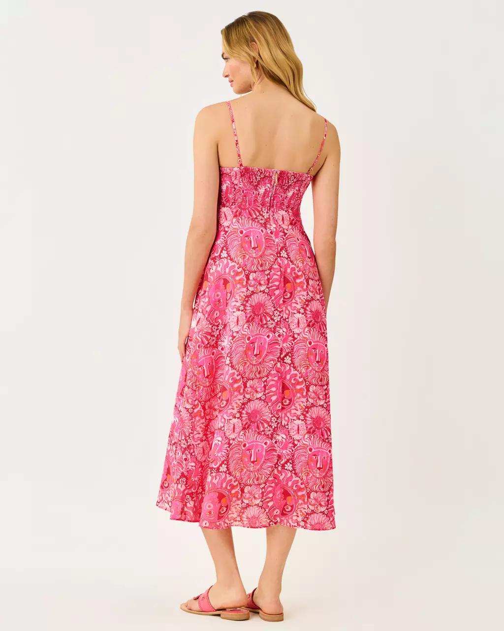 Lilly Pulitzer - Jorgian Linen Midi Dress - Paradise Punch