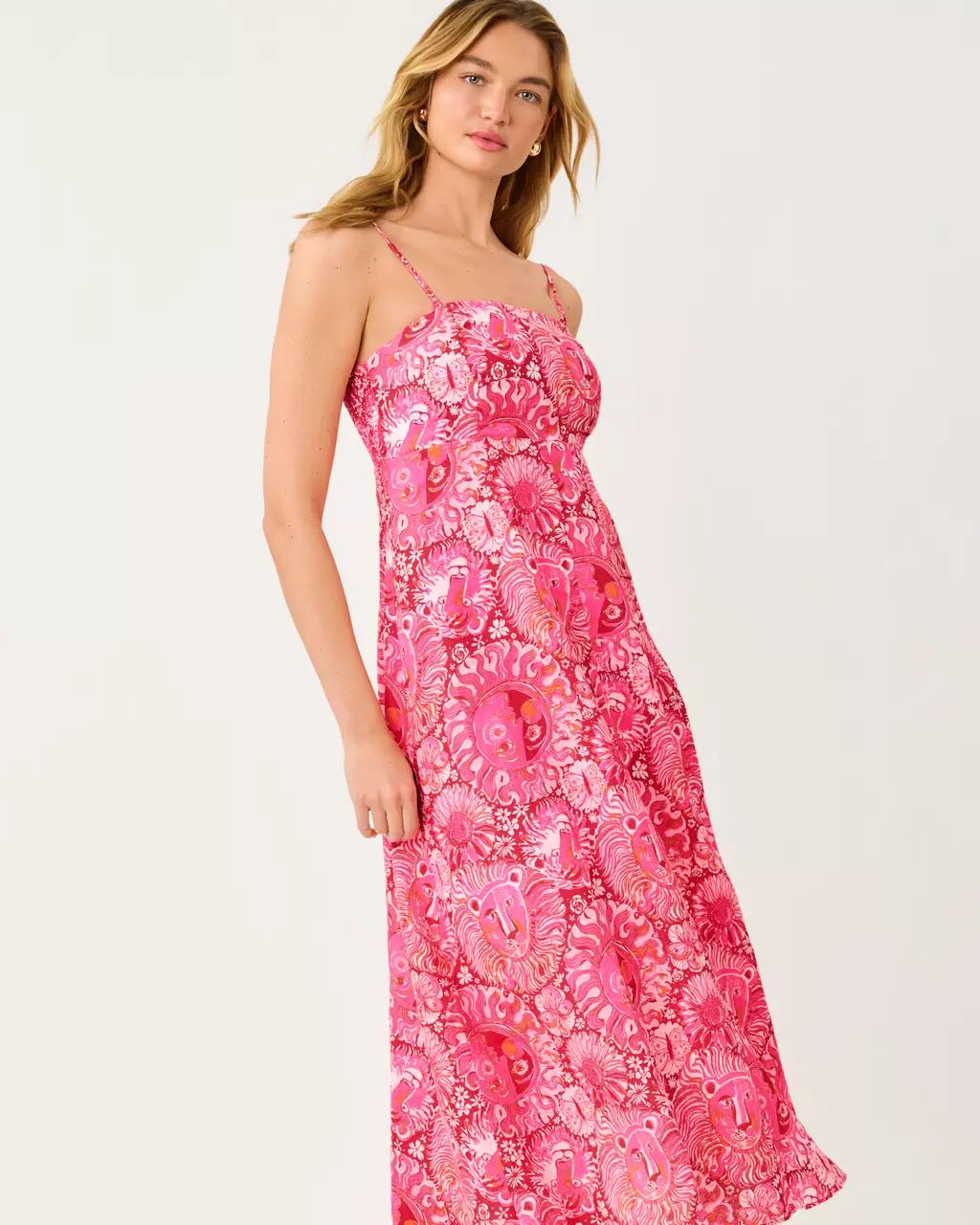 Lilly Pulitzer - Jorgian Linen Midi Dress - Paradise Punch
